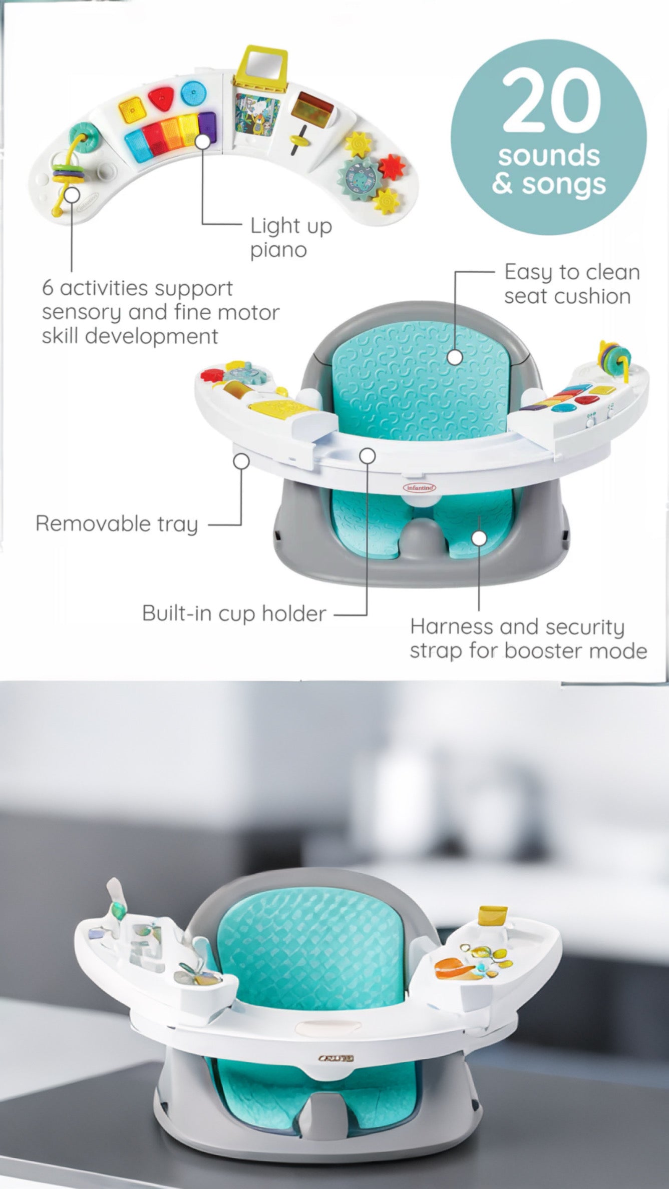 Infantino Discovery Seat – The One Seat That Grows With Your Baby